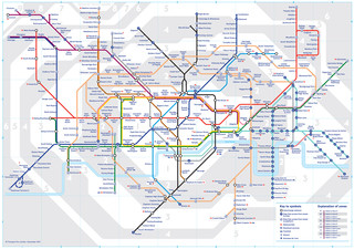Mapa da rede TFL de metro de Londres
