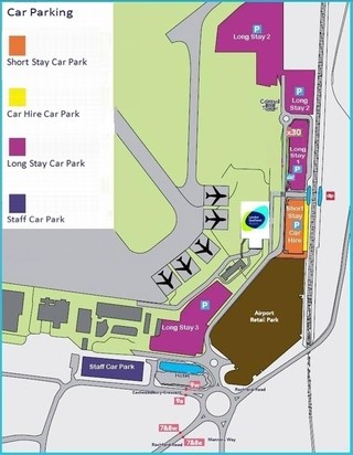 Mapa do terminal e aeroporto Londres Southend (SEN)