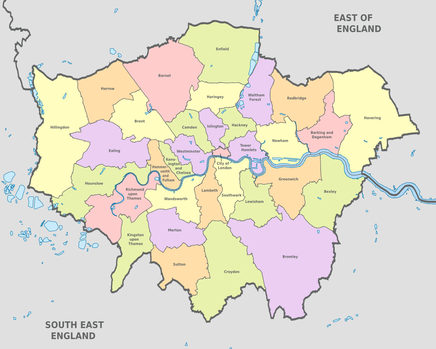 Mapa Distritos Londres 