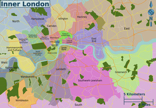 Mapa dos bairros de Londres