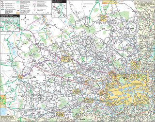 Mapa da rede de onibus de Noroeste de Londres