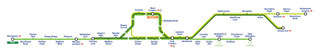 Mapa da rede de bondes, electrico, tram, tramway de Londres